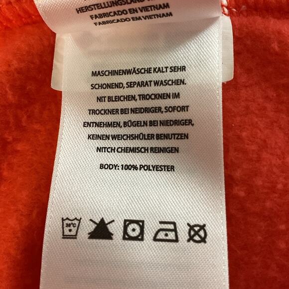 Columbia Classic Fleece Zip Front Jacket Bright Coral Pink Size Large - Picture 4 of 8